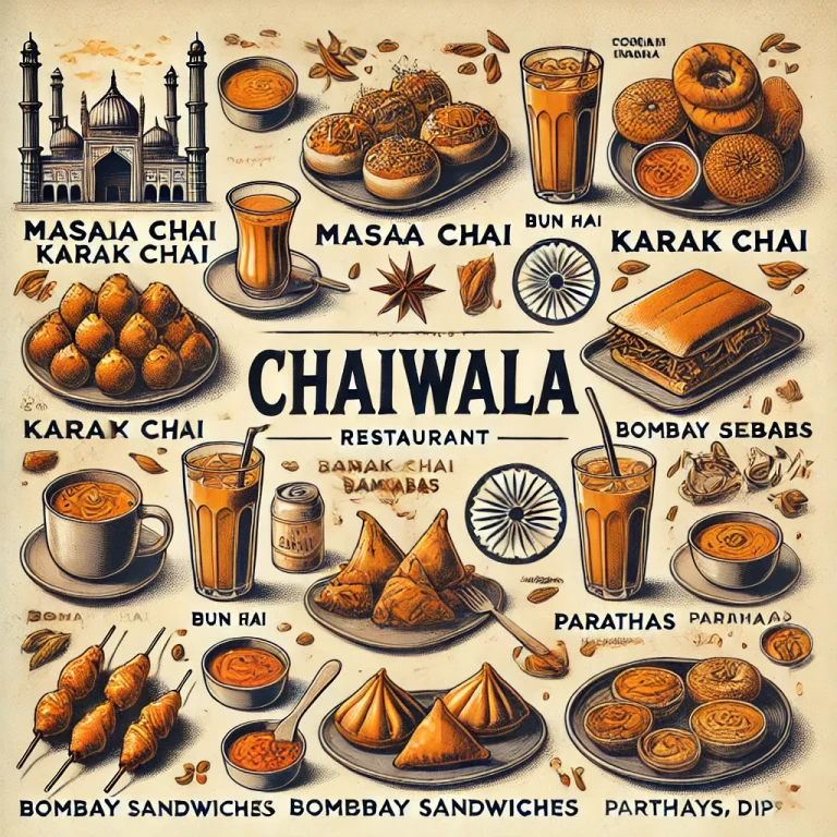 Chaiiwala restaurant menu menuspotuk