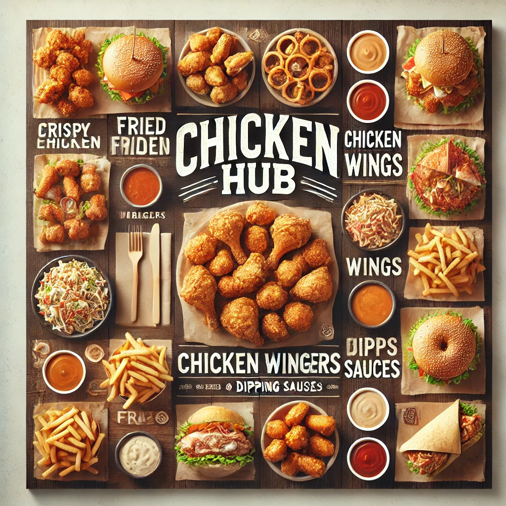 Chicken Hub restaurant menu spread menuspotuk