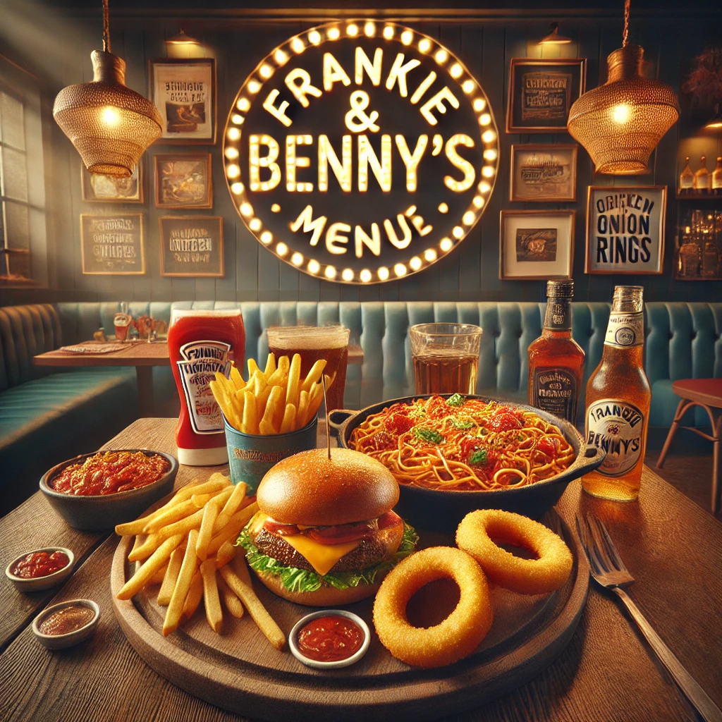 Frankie Bennys menu menuspotuk
