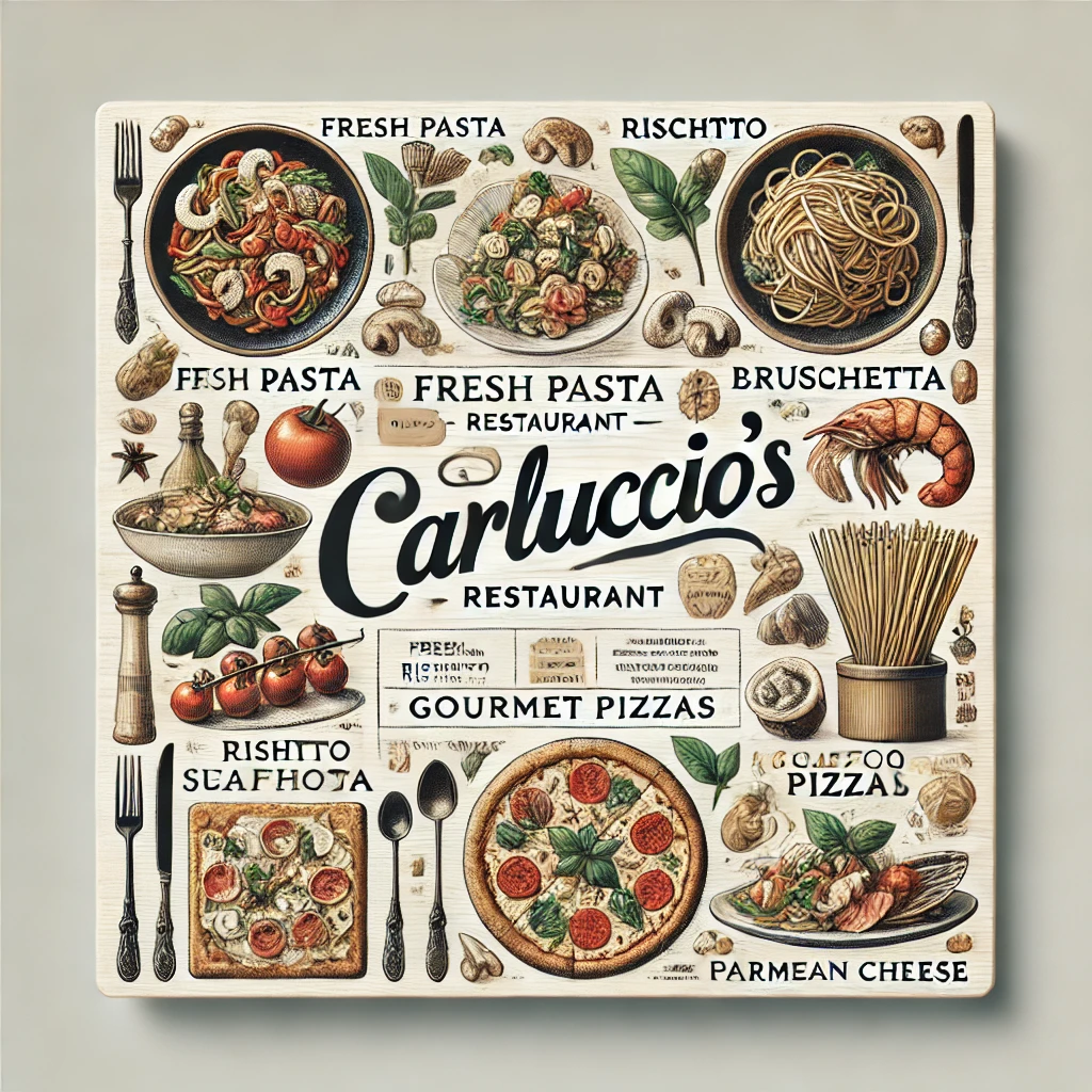 Carluccios restaurant menu menuspotuk