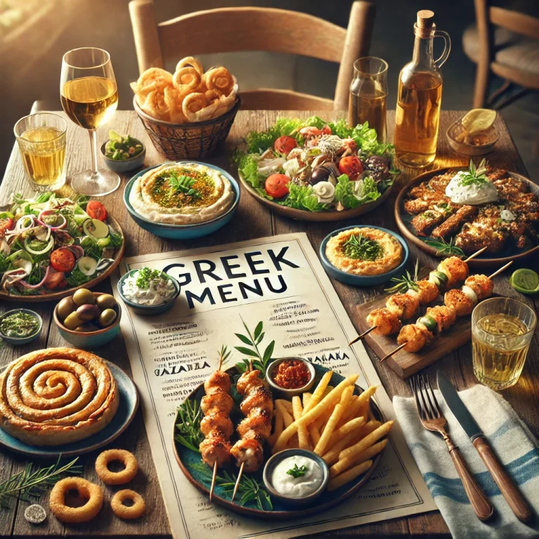 The Real Greek restaurants menu menuspotuk