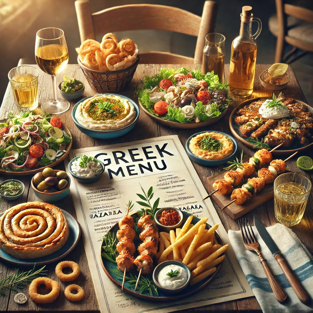 The Real Greek restaurants menu menuspotuk