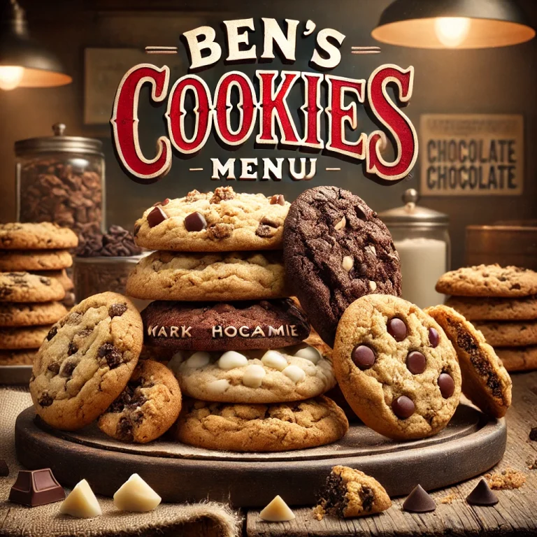 Bens Cookies menu menuspotuk