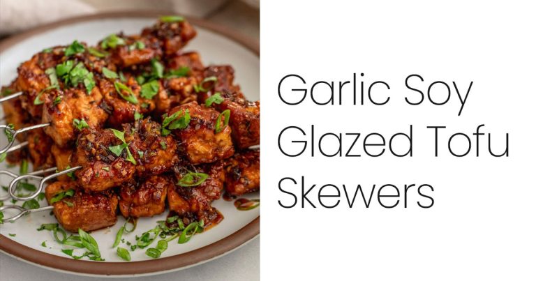 Garlic Soy Glazed Tofu Skewers