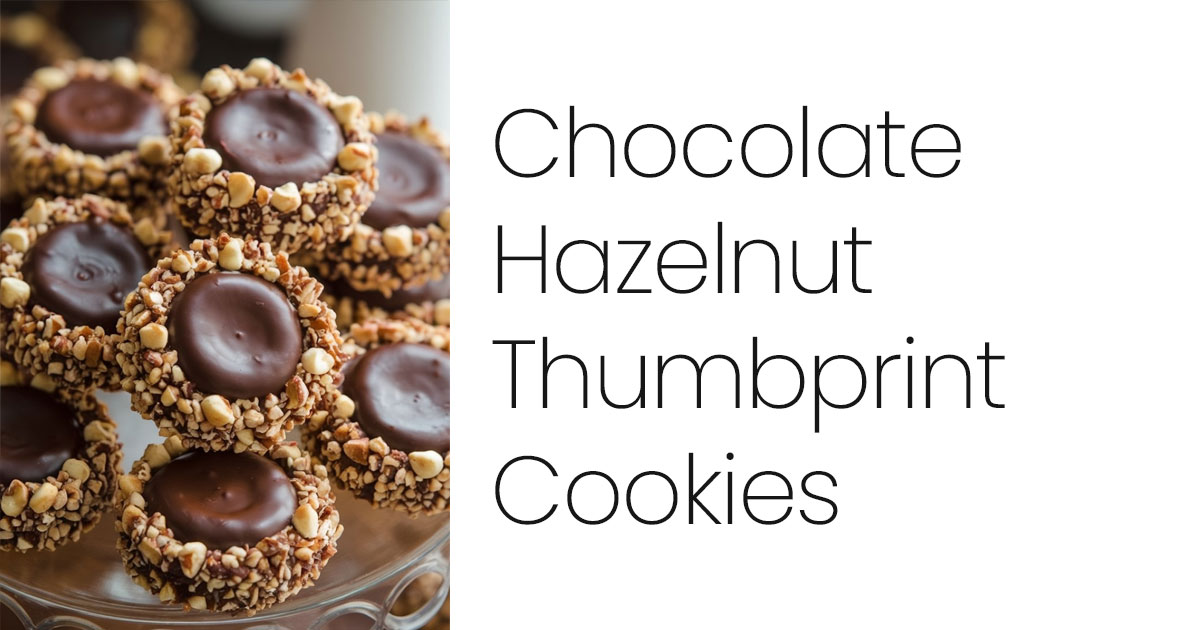 Chocolate Hazelnut Thumbprint Cookies