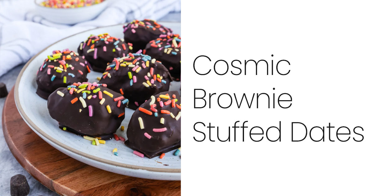 Cosmic Brownie Stuffed Dates