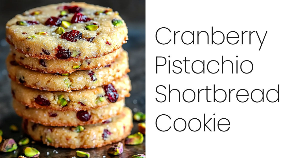 Cranberry Pistachio Shortbread Cookie