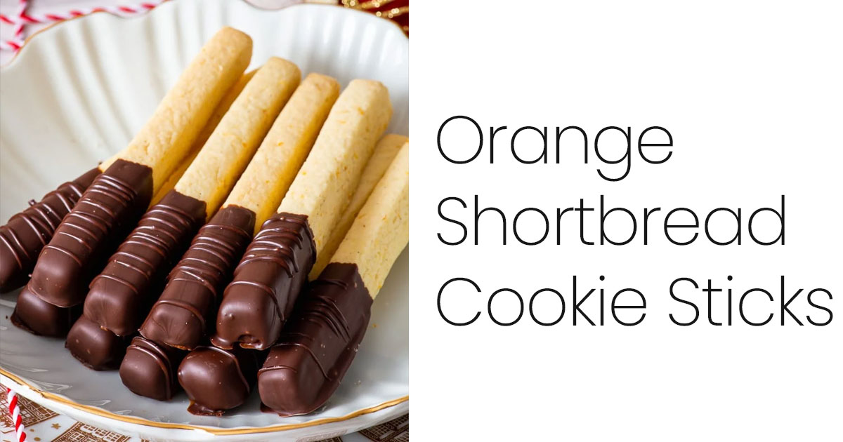 Orange Shortbread Cookie Sticks