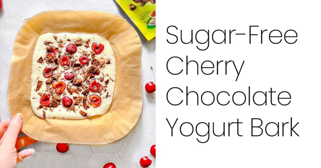 Sugar Free Cherry Chocolate Yogurt Bark