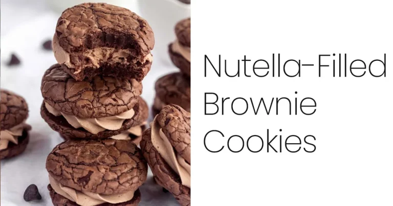 Nutella Filled Brownie Cookies