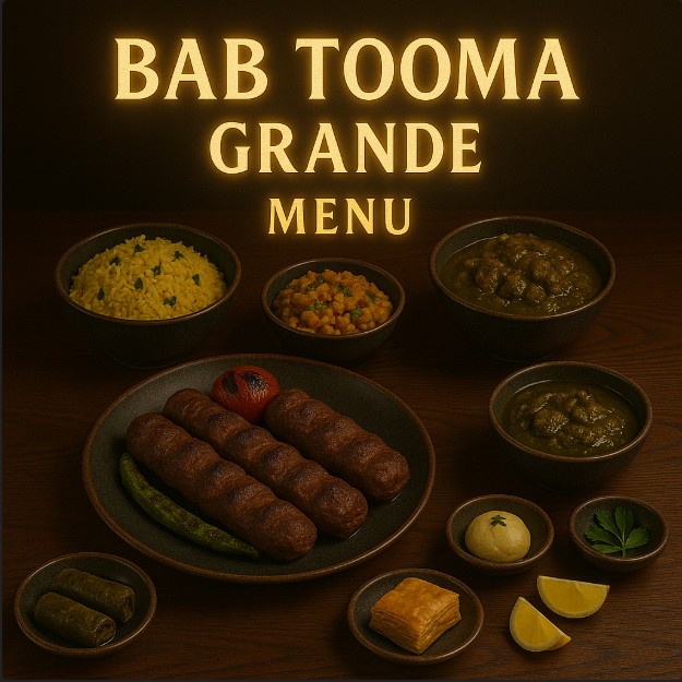 featured image for Bab Tooma Grande restaurant menu menuspotuk