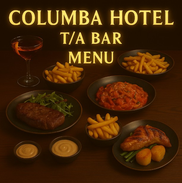 featured image for Columba Hotel bar menu menuspotuk