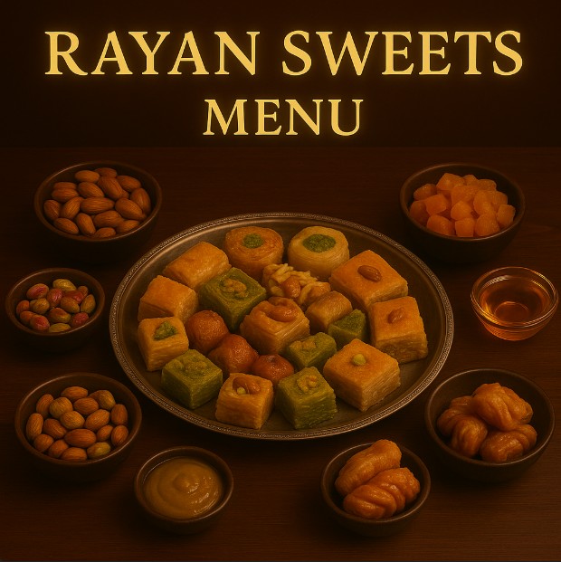 featured image for Rayyan Sweets menu menuspotuk