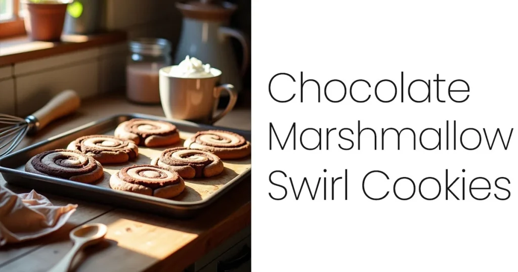 Chocolate Marshmallow Swirl Cookies