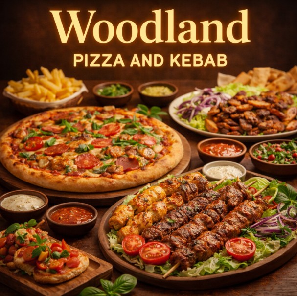 featured image for woodland pizza and kebab menu menuspotuk
