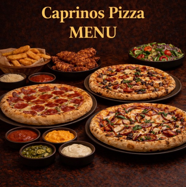 featured image of caprinos pizza menu menuspotuk