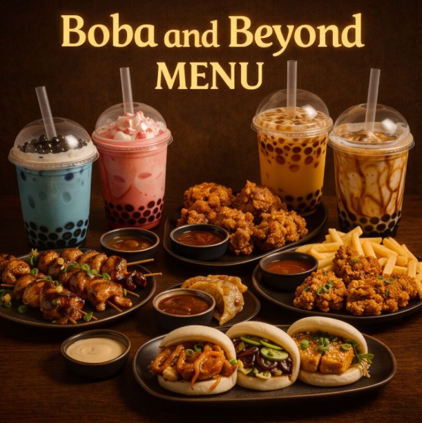 featured image of the boba and beyond menu menuspotuk