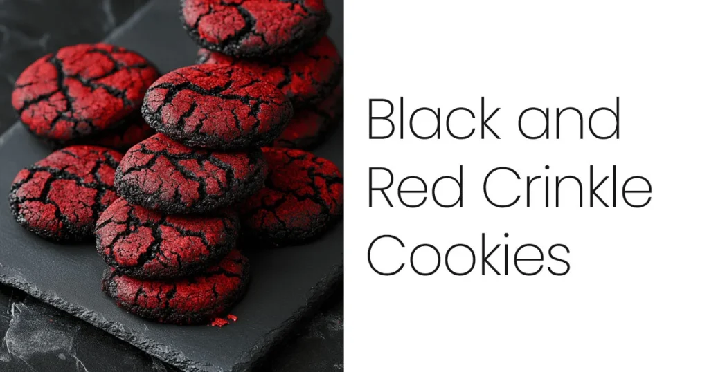 Black and Red Crinkle Cookies