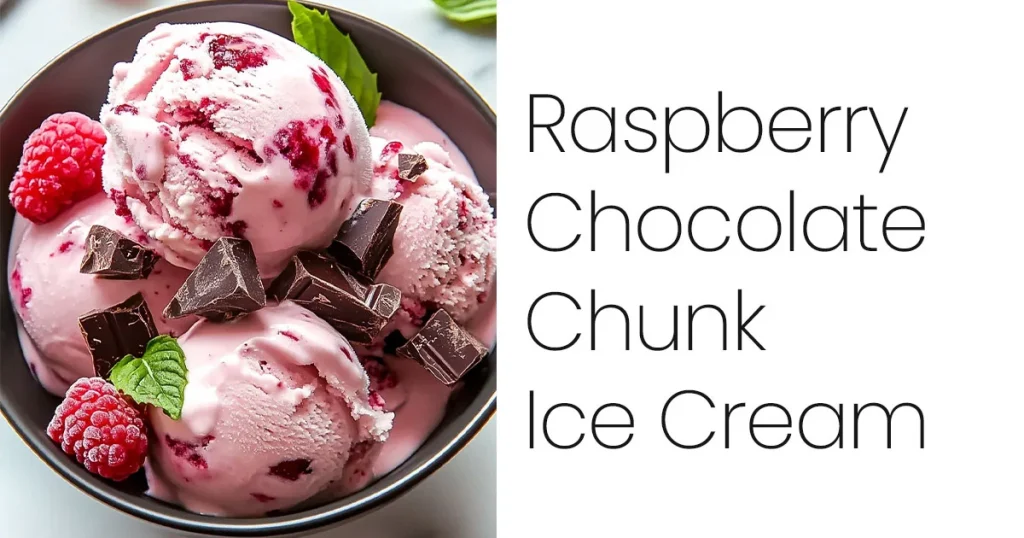 Raspberry Chocolate Chunk Ice Cream