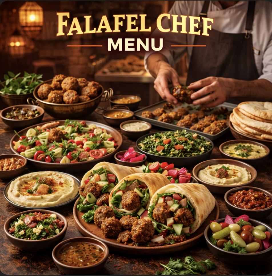 featues image of falafel chef