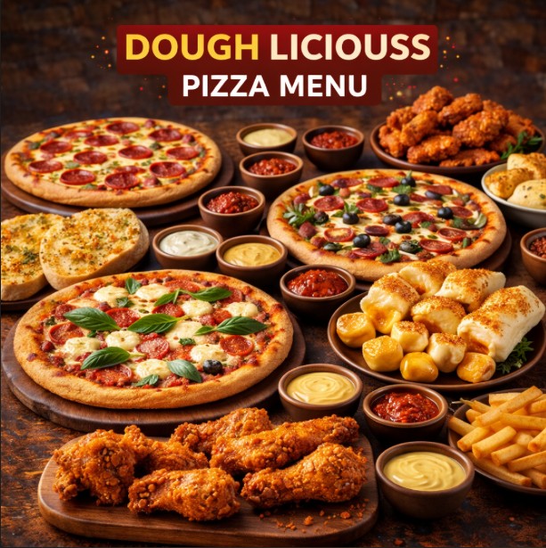 featured image of Dough liciouss pizza menu menuspotuk