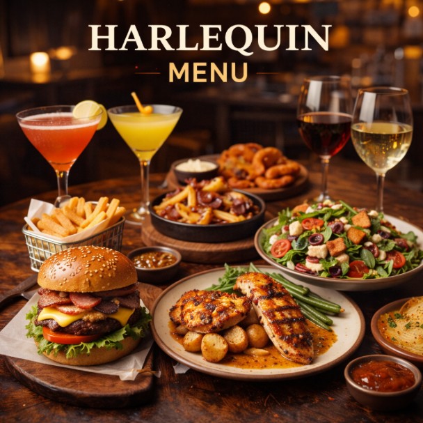 featured image of Harlequin menu menuspotuk