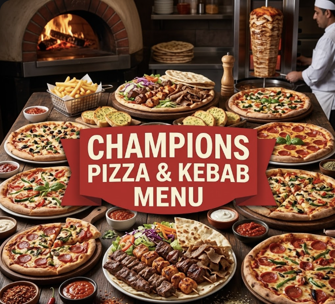 featured image of champions pizza and kebab