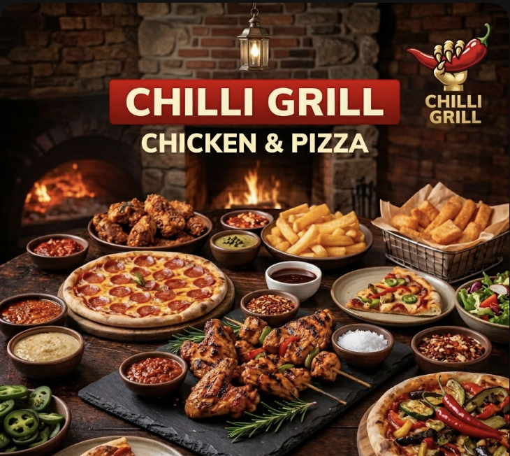 featured image of chilli grill chicken amp pizza
