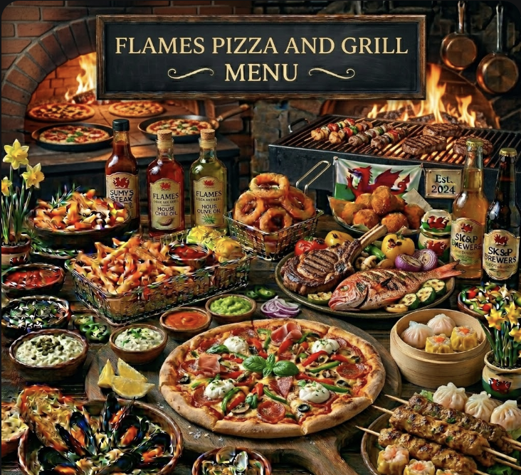 featured image of flames pizza and grill