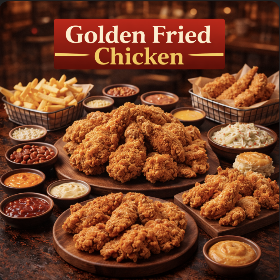 featured image of golden fried chicken