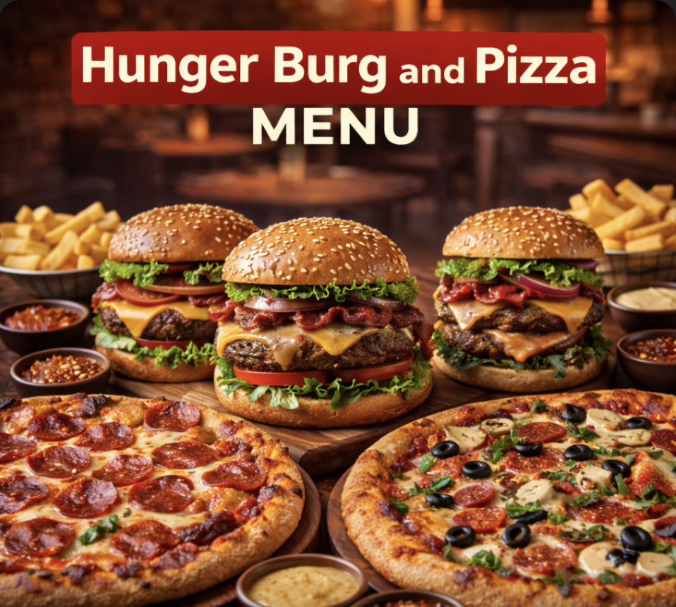 featured image of hunger burg and pizza