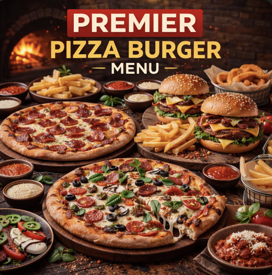 featured image of premier pizza burger