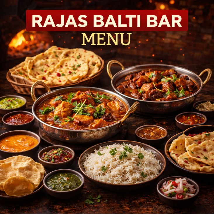 featured image of rajas Balti Bar menu menupsotuk