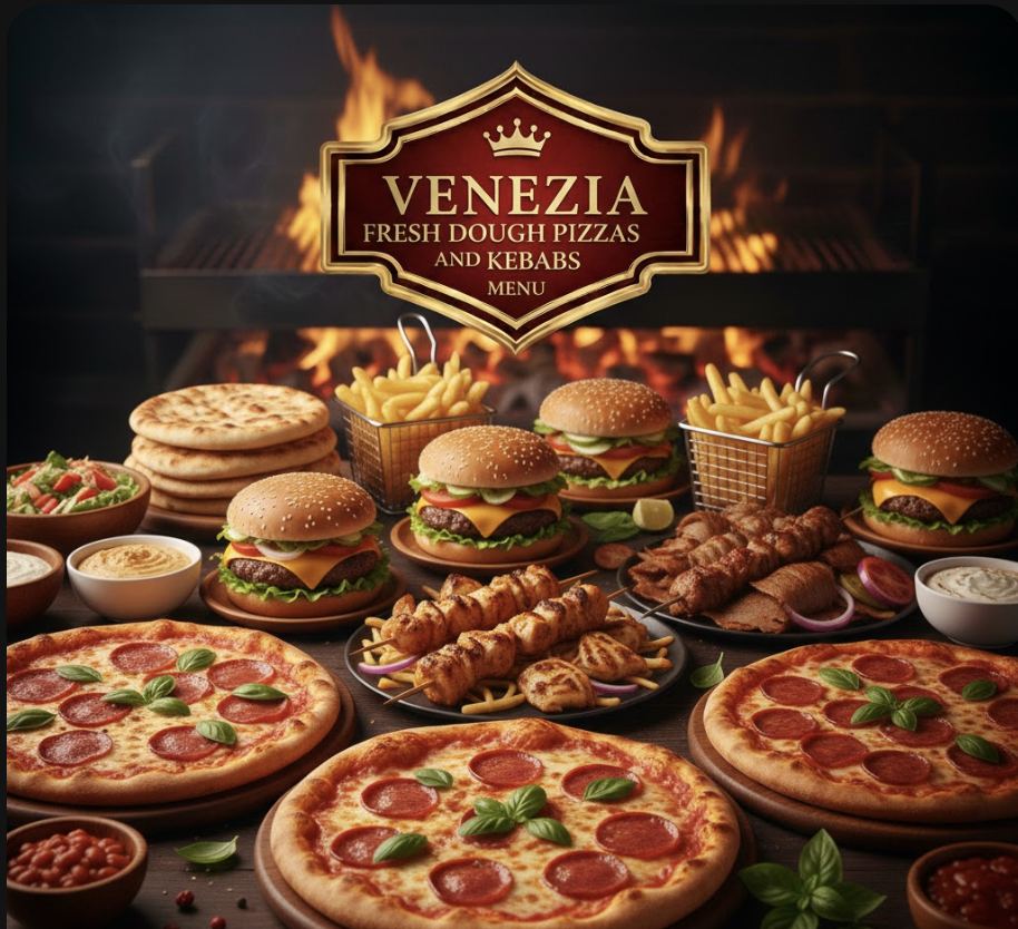 featured image of venezia fresh dough pizzas burgers and kebabs