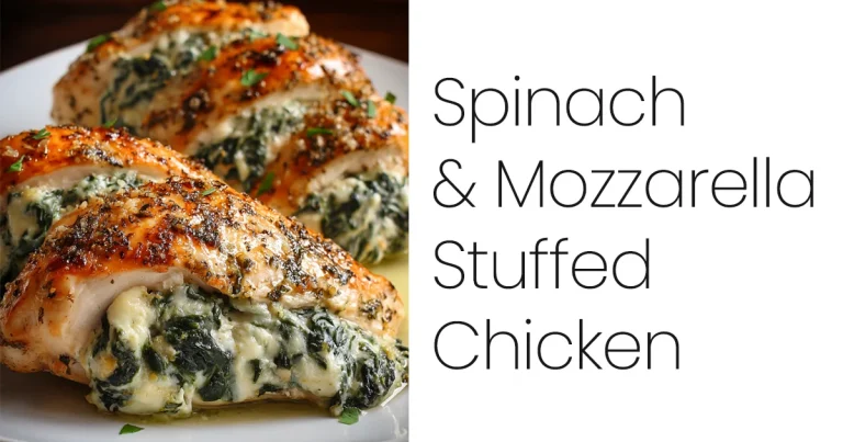 Spinach and Mozzarella Stuffed Chicken