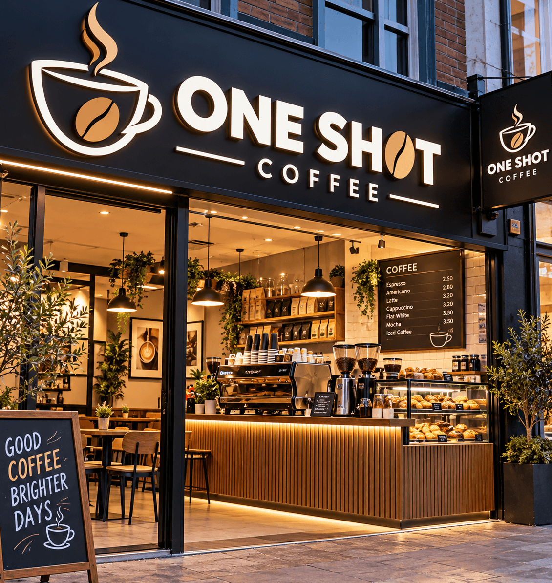 One Shot Coffee menuspot